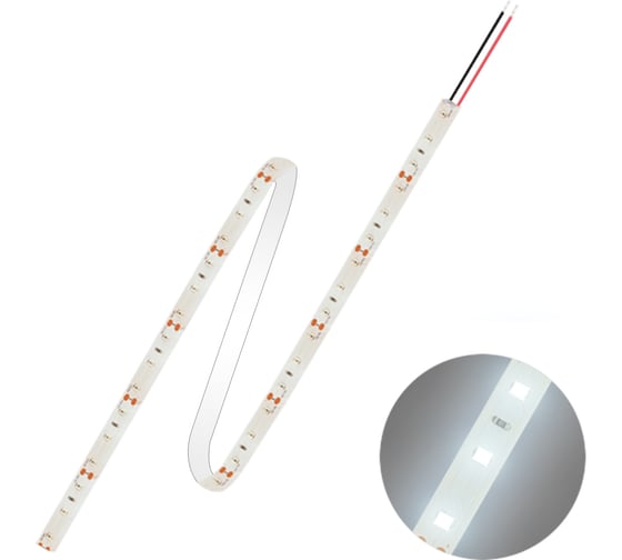 Светодиодная лента FL-LED FL-Strip 2835-S60-CW 12Вт/м, 6500K, DC-24V, IP20, 10x5000мм, 1250Лм/м 613547 1