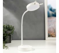 Настольная лампа RISALUX сенсорная 1523/1WT 30хLED 3Вт АКБ USB 2 режима белый 10х10х41 см 5378686