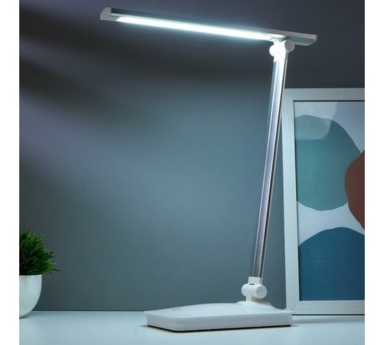 Настольная лампа RISALUX сенсорная 16097/1SL LED 4Вт USB боло-серебристый 28,5х10,3х37,5 см 5091618
