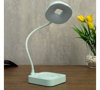 Настольная лампа RISALUX сенсорная 85300/1 12хLED 3Вт 3 режима диммер USB AKB лазурный 11х12,8х35 см 4734891