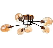 Люстра BayerLux 670806/5+1 E27 40Вт+G9 40Вт черный-золото 73х73х27 см 4622224