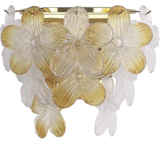 Светильник настенный ST LUCE золотистый/Прозрачный, ятарный E14 2*60W SL6240.201.02 1