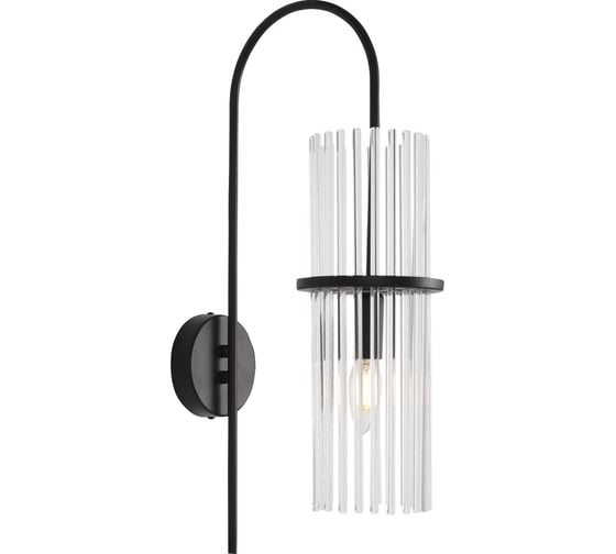 Светильник настенный ST LUCE черный/прозрачный E14 1*40W SL6145.401.01 1
