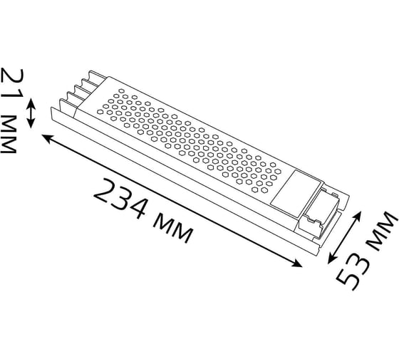 Ультратонкий блок питания Gauss LED STRIP PS 150W 12V - для лайтбоксов 1/36 202001150