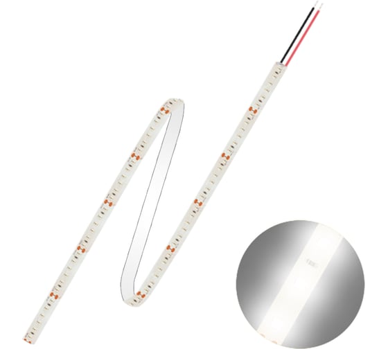 Светодиодная лента FL-LED FL-Strip 2835-S120- NW 24.0W/m 4000K DC-24V IP20 10x5000mm 2500lm/m 613776 1
