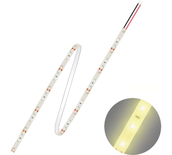 Светодиодная лента FL-LED FL-Strip 2835- S60- WW 12.0W/m 3000K DC-24V IP20 10x5000mm 1250lm/m 613523 1