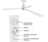 Люстра-вентилятор DREAMFAN Rotterdam White LED DC 132 50002DC 7