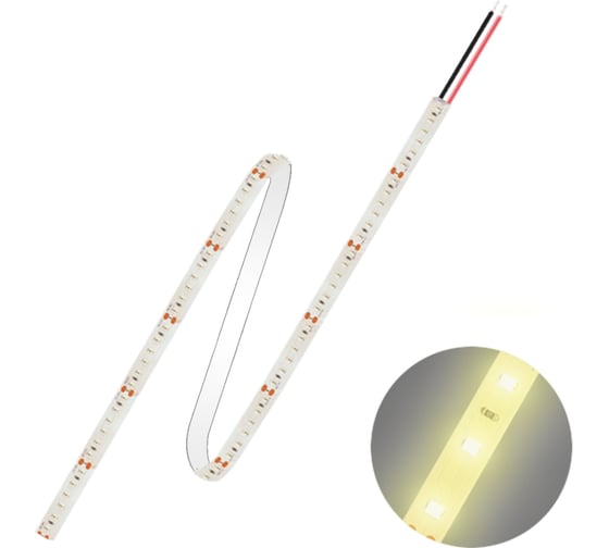 Светодиодная лента FL-LED FL-Strip 2835 - S60- WW 12.0W/m 3000K DC-12V IP20 10x5000mm 1250lm/m 607379 1