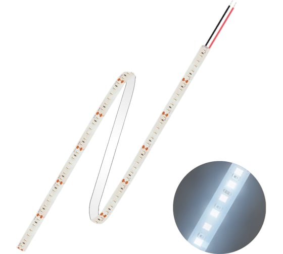 Светодиодная лента FL-LED FL-Strip 2835-S120- CW 24.0W/m 6500K DC-12V IP20 10x5000mm 2500lm/m 607386 1