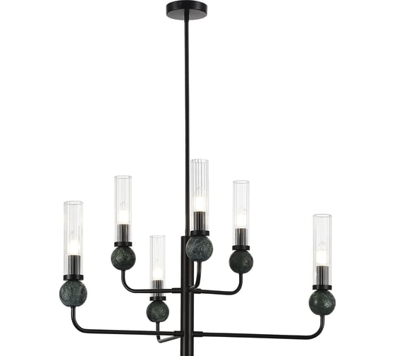 Светильник подвесной ST LUCE черный/прозрачный E14 6*40W SL1244.403.06 1