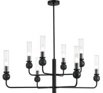 Светильник подвесной ST LUCE черный/прозрачный E14 8*40W SL1244.403.08