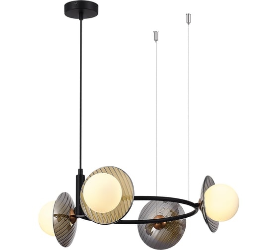 Светильник подвесной ST LUCE черный/дымчатый, белый G9 4*5W 4000K SL1521.403.04 1