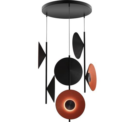 Светильник подвесной ST LUCE черный/оранжевый, черный LED 9*2W 3000K SL3003.403.09 1