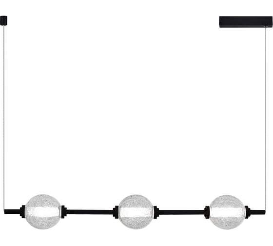 Светильник подвесной ST LUCE черный/прозрачное кракелированное стекло LED 3*8,5W 3000K SL6120.403.03 1