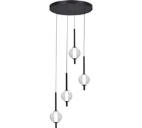 Светильник подвесной ST LUCE черный/прозрачное кракелированное стекло LED 4*8,5W 3000K SL6120.403.04