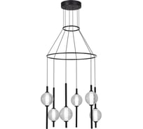 Светильник подвесной ST-Luce Черный/Прозрачное кракелированное стекло LED 6х5W 3000K ST luce SL6120.403.06