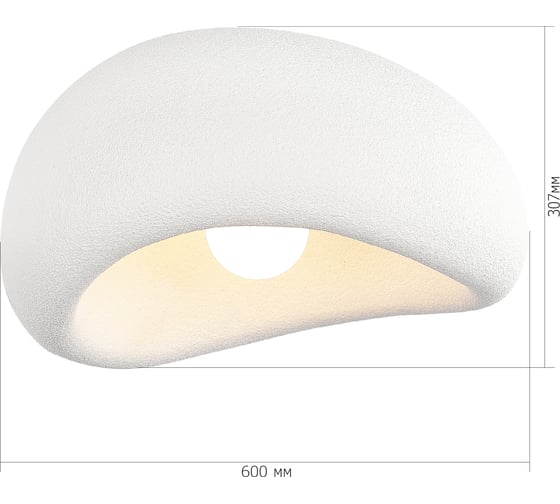 Светильник потолочный ST LUCE белый/белый E27 1*60W SL1522.512.01