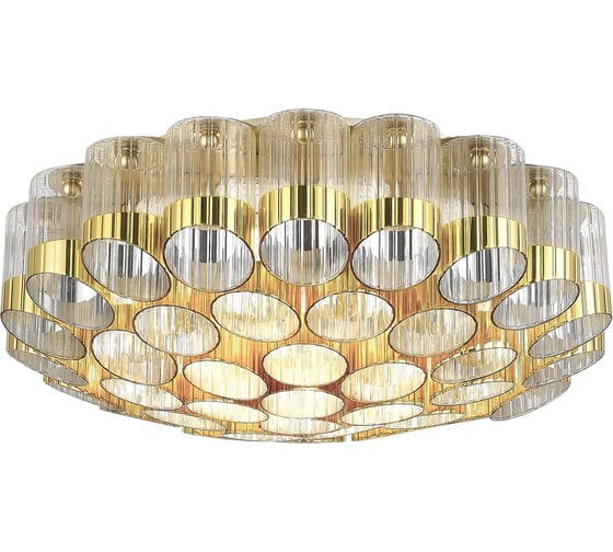 Светильник потолочный ST LUCE латунь/латунь, прозрачный E14 19*60W SL1662.302.19 1