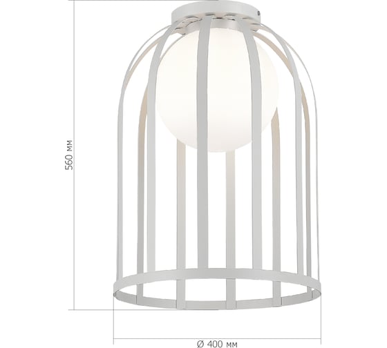 Светильник потолочный ST LUCE белый/белый E27 1*60W SL6129.502.01