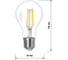 Лампа светодиодная E27 "Филамент" А60-8 Вт-230 В-2700 К TDM ELECTRIC SQ0340-0289 4