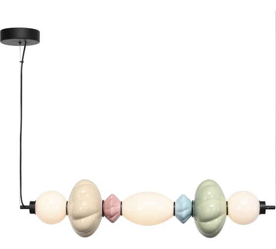 Светильник подвесной ST LUCE черный/зеленый, розовый, желтый, синий, опаловый LED 1*24W 3000K SL6134.443.01 1