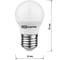 Светодиодная лампа TDM ELECTRIC FG45-6 Вт-230 В-3000 К–E27 "Лампа-ДИММЕР" SQ0340-0203 6