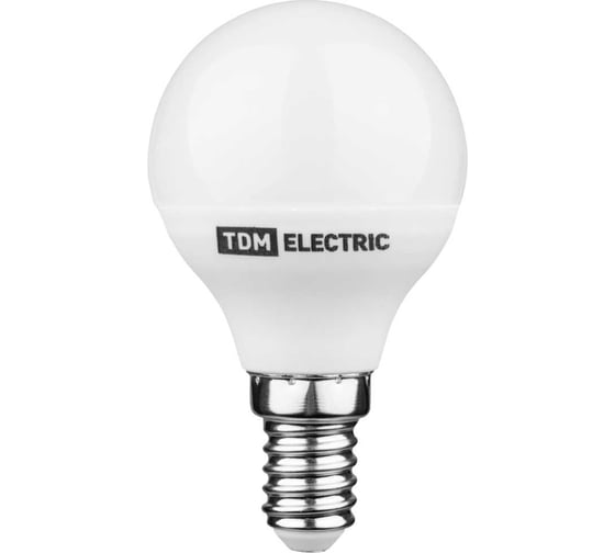 Светодиодная лампа TDM ELECTRIC FG45-6 Вт-230 В-4000 К–E14 "Лампа-ДИММЕР" SQ0340-0200