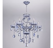 Подвесной светильник Eurosvet 3015 5 хром/лазурный хрусталь Strotskis 00000059790