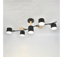 Люстра под лампу General Lighting Systems Венто GCHL-5GX53-M черная, дерево 662213