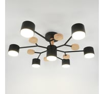 Люстра под лампу General Lighting Systems Альберо GCHL-7GX53-M черная, дерево 662217