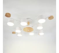 Люстра под лампу General Lighting Systems Венто GCHL-8GX53-M белая, дерево 662220