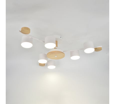 Люстра под лампу General Lighting Systems Венто GCHL-6GX53-M белая, дерево 662327