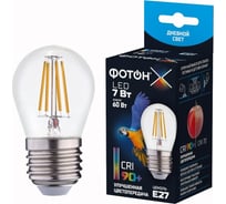 Светодиодная лампа ФОТОН LED FL P45-C 7W E27 4000K, серия Х 24006