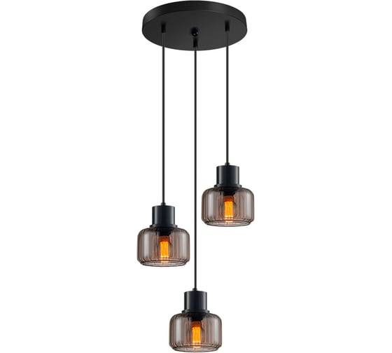 Люстра под лампу General Lighting Systems Фрактал GCHL-3E14-M с круглым основанием 662841 1