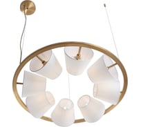 Люстра Росток 15713/8 ANB бронза/белый абажур 8x30W G9 d720 h770, STR24 988386033