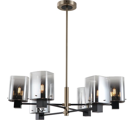 Люстра Росток 15720/6 BK+TJ черный/латунь 6x40W E14 d690 h690, STR24 988386049