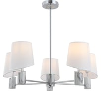 Люстра Росток 15725/5 CR+WTDLS хром/белый абажур 5x40W E14 d710 h610, STR24 988386056