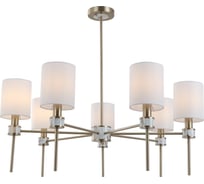 Люстра Росток 15726/7 TJ+WTG латунь/белый абажур 7x40W E14 d840 h720, STR24 988386059