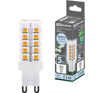 Светодиодная лампа TDM G9-5 Вт-230 В-4000 К, SMD, 16x49 мм SQ0340-0223