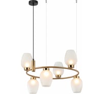 Люстра Росток MDM-5919/6 BRO+W латунь 6x40W G9 d650 h1000, HAO24 988385869