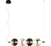 Люстра Росток MDM-8344/4 SG BK+BR черный/латунь 15W LED 3000K d770 h1140, HAO24 988385878