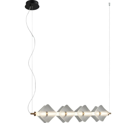 Люстра Росток MDM-8352/8 CL BK+BR черный/латунь 21W LED 3000K d910 h1160, HAO24 988385882 1