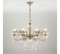 Подвесной светильник Eurosvet 8 античная бронза/прозрачный хрусталь Strotskis 00000063379