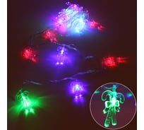 Гирлянда для дома Серпантин 4,0 м 20 ламп LED с насадками КОНФЕТКИ, прозрачный провод, авторежим.,IP-20 RG/RB (возможность соединения) 725-0047