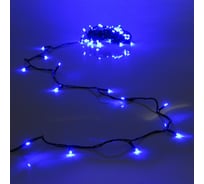 Гирлянда для дома Серпантин 13м 152 лампы LED зеленый провод, 8 режимов, IP-20, Синий (возможность соединения) 120-068