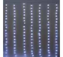 Гирлянда для дома Серпантин ЗАНАВЕС Bright light Водопад 3м*3м 240 ламп LED, IP-20, 8 режимов. Белый (возможность соединения) 725-927