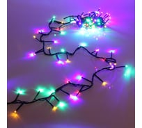 Гирлянда для дома Серпантин НИТЬ Твинкл Лайт 3 м 100 ламп LED, черный провод, 8 режимов, IP-20. Мультицвет (возможность соединения) 725-0053