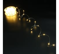 Гирлянда для дома Серпантин НИТЬ Роса 100 м 1000 ламп LED, 8 режимов, IP-20, Теплый белый 725-986
