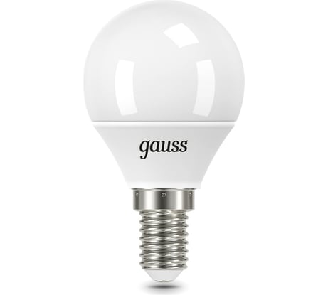 Лампа Gauss Шар 9.5W 950lm 6500K E14 LED 1/10/50 105101310
