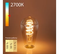 Светодиодная лампа Elektrostandard Dimmable 5W 2700K E27 ST64 тонированный BLE2746 a053408